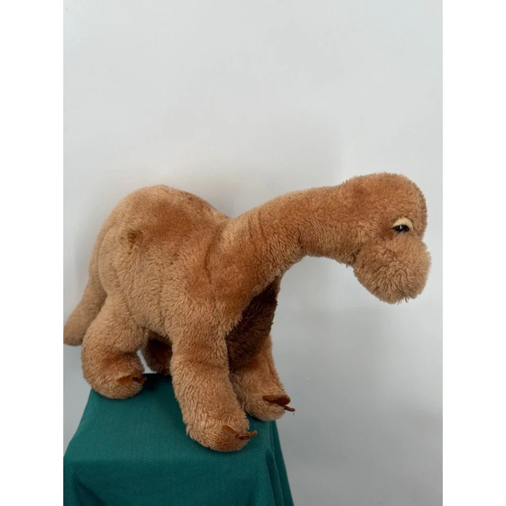 Vintage 1980 R Dakin Dinosaur Plush Tan Brown Apatosaurus Stuffed Animal Toy
